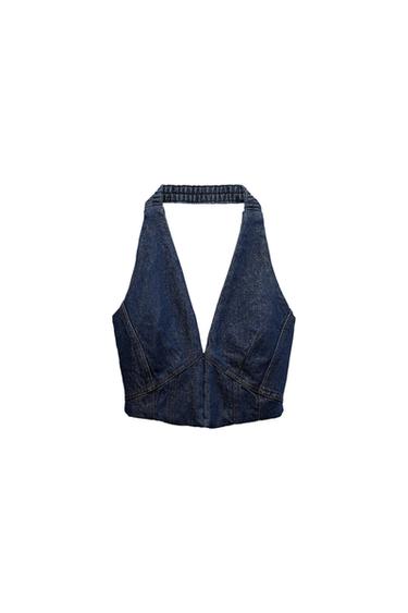 TOP CORSÉ COMBINADO DENIM