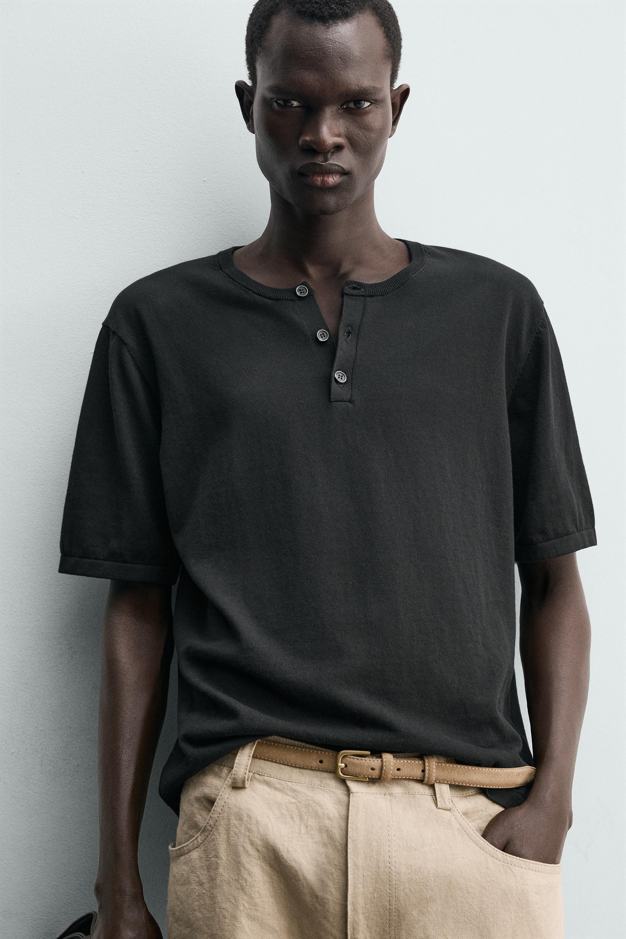 DÜĞMELİ TRİKO T-SHIRT