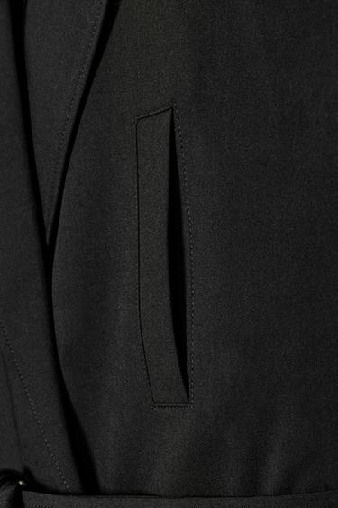 GILET ÉPAULETTES CEINTURE - Noir de Zara - Image 5