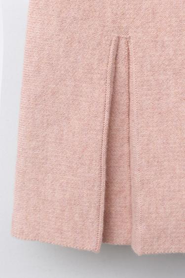 PLEATED KNIT SKIRT - Pale pink by Zara - Image 3
