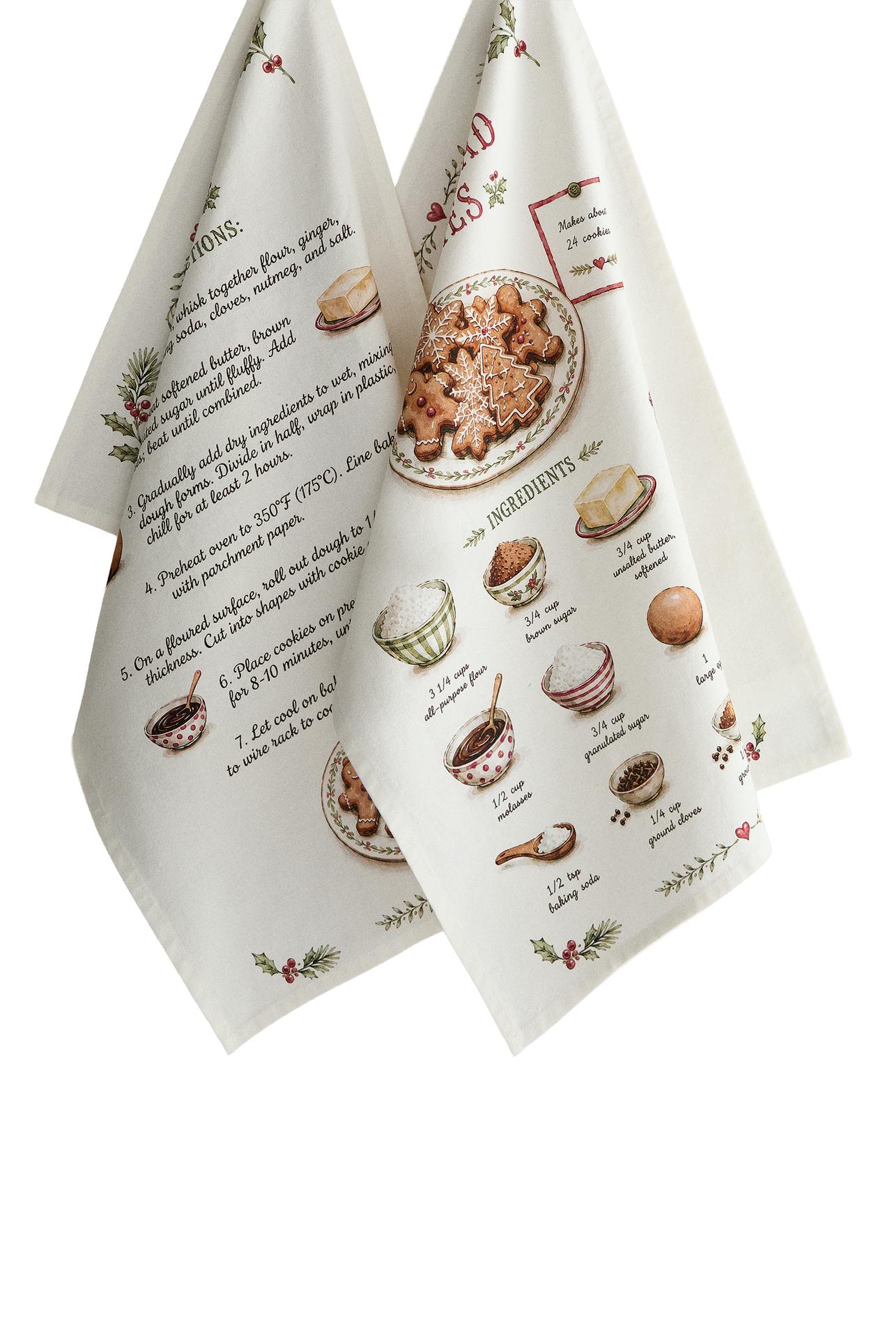 GINGERBREAD CHRISTMAS TEA TOWEL (PACK OF 2)
