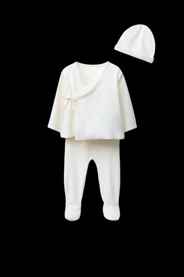 Zara NEWBORN SET AND POUCH - Oyster-white - Image 0