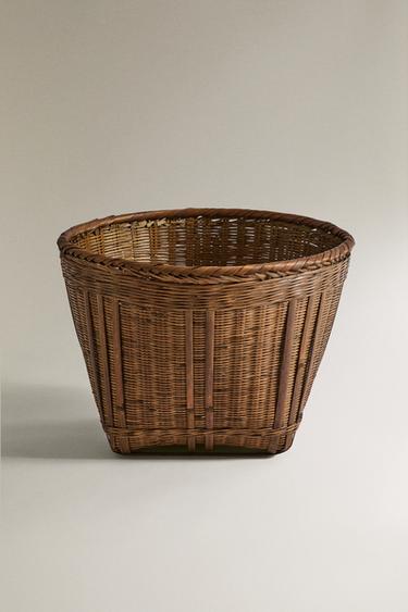 Zara WOVEN BASKET - Light beige
