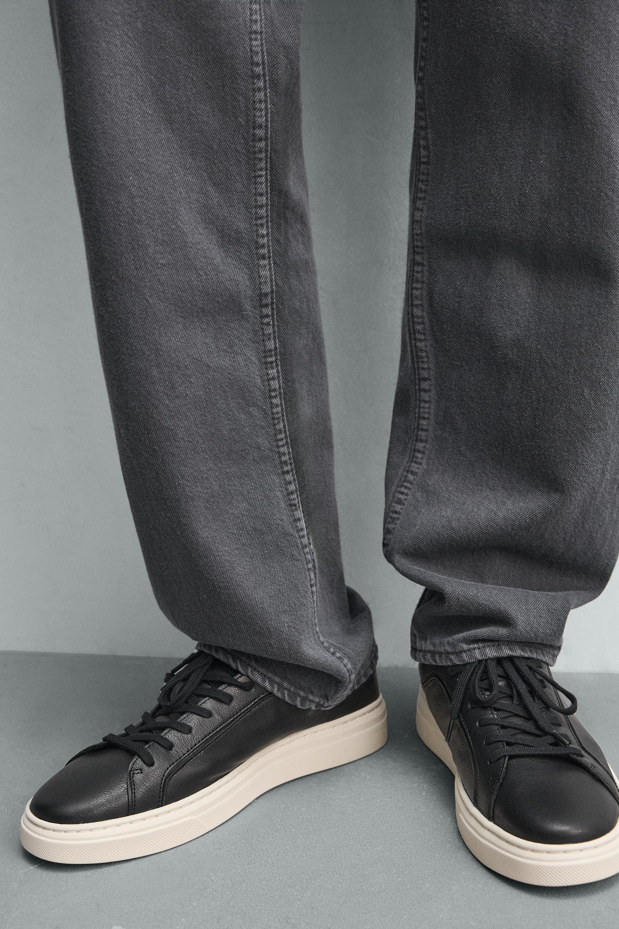 Детские кроссовки Zara LEATHER SNEAKERS — фото 3