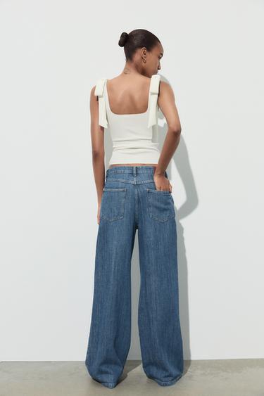 TOP LACETS STRETCH - Blanc cassé de Zara - Image 5
