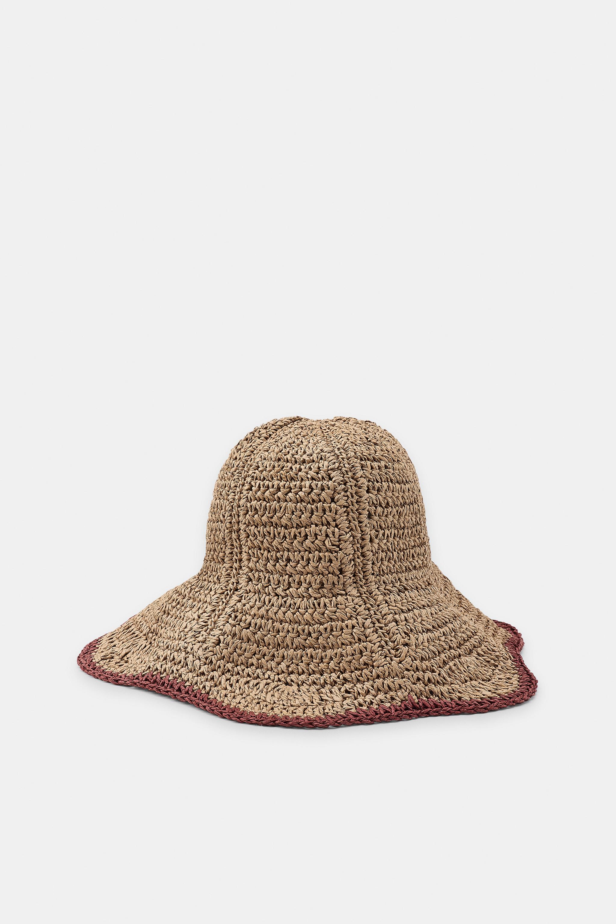 Женские головные уборы Zara CONTRAST BUCKET HAT — фото 2