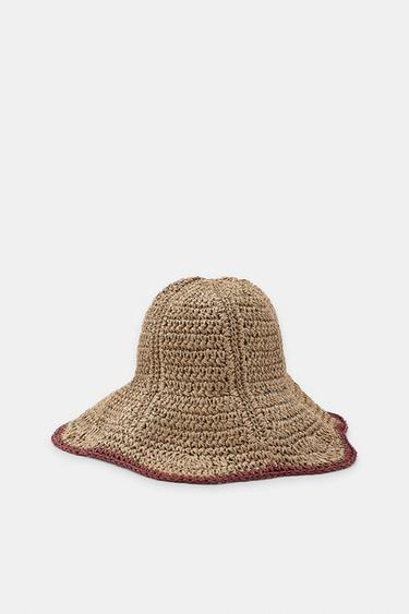 CONTRAST BUCKET HAT — Light beige 1