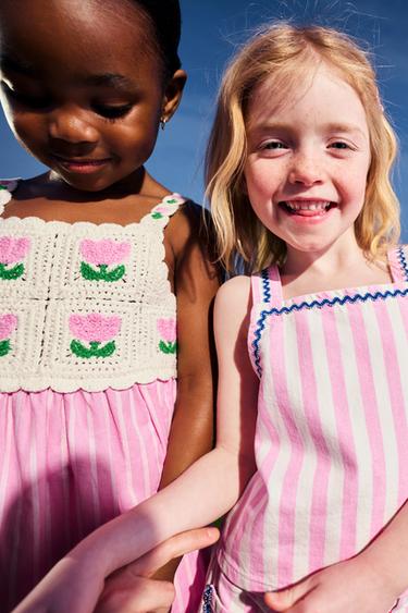 STRIPED TWILL TOP - Pink by Zara