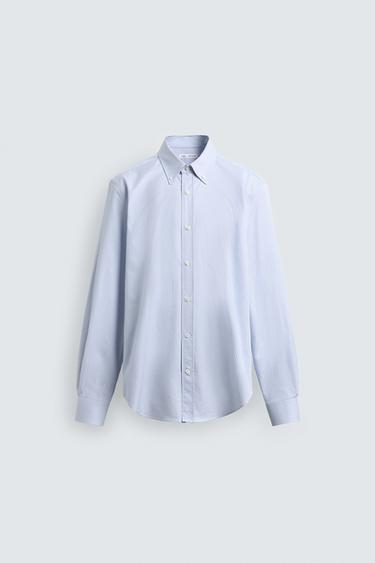 Zara REGULAR FIT COTTON SHIRT - Striped