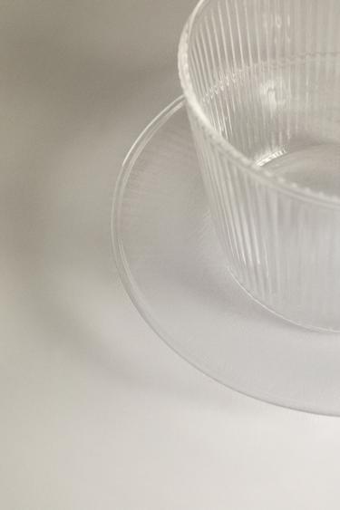 BOROSILICATE GLASS TEACUP AND SAUCER -  by Zara - Image 3