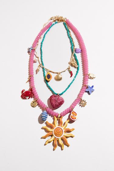 حزمة عقود CHARMS وخرزات - متعدد الألوان الخاص بـ Zara