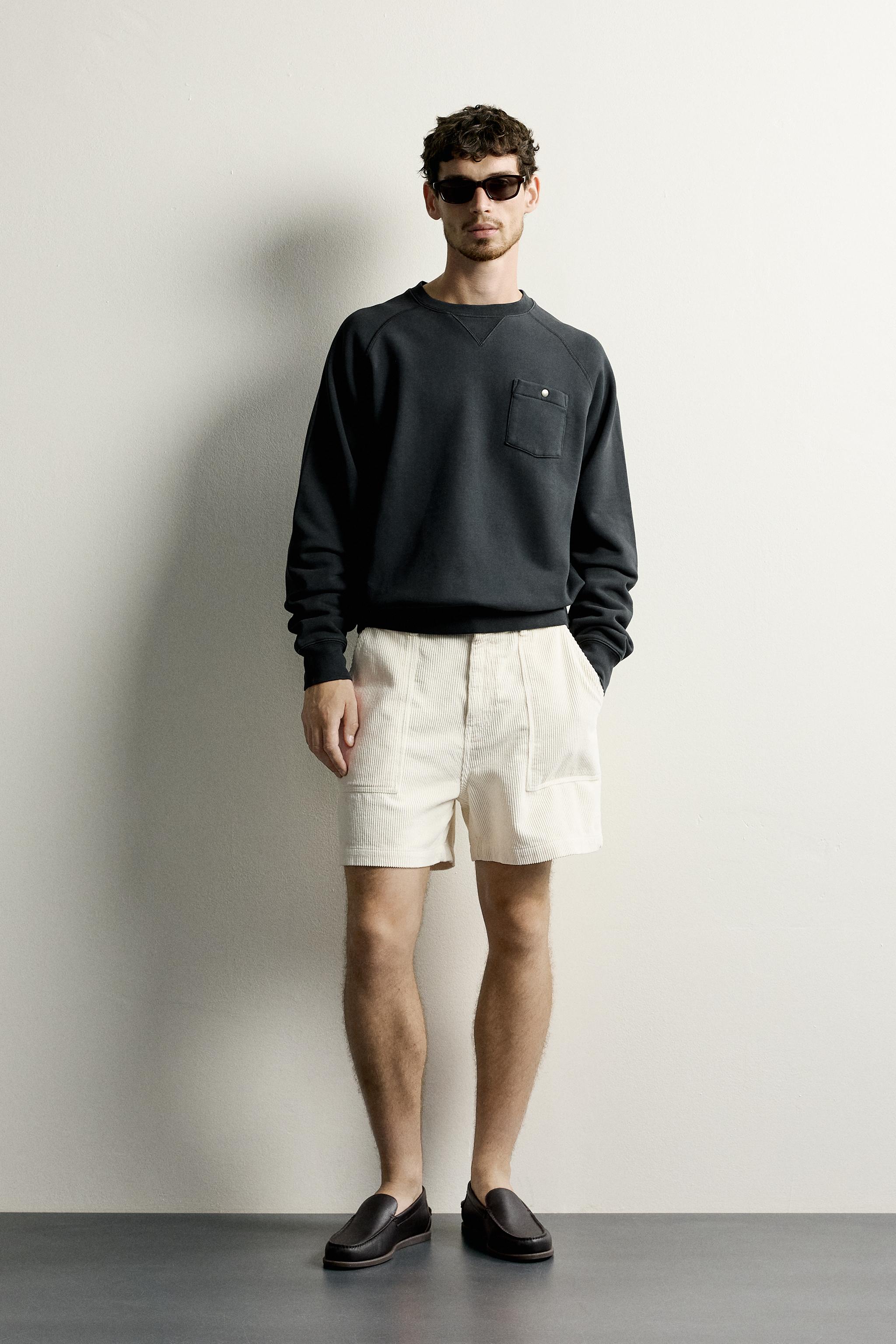 Zara BİSİKLET YAKA CEPLİ SWEATSHIRT