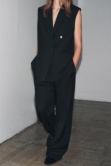 ZW COLLECTION OVERSIZE DOUBLE-BREASTED WAISTCOAT - Black by Zara - Image 2