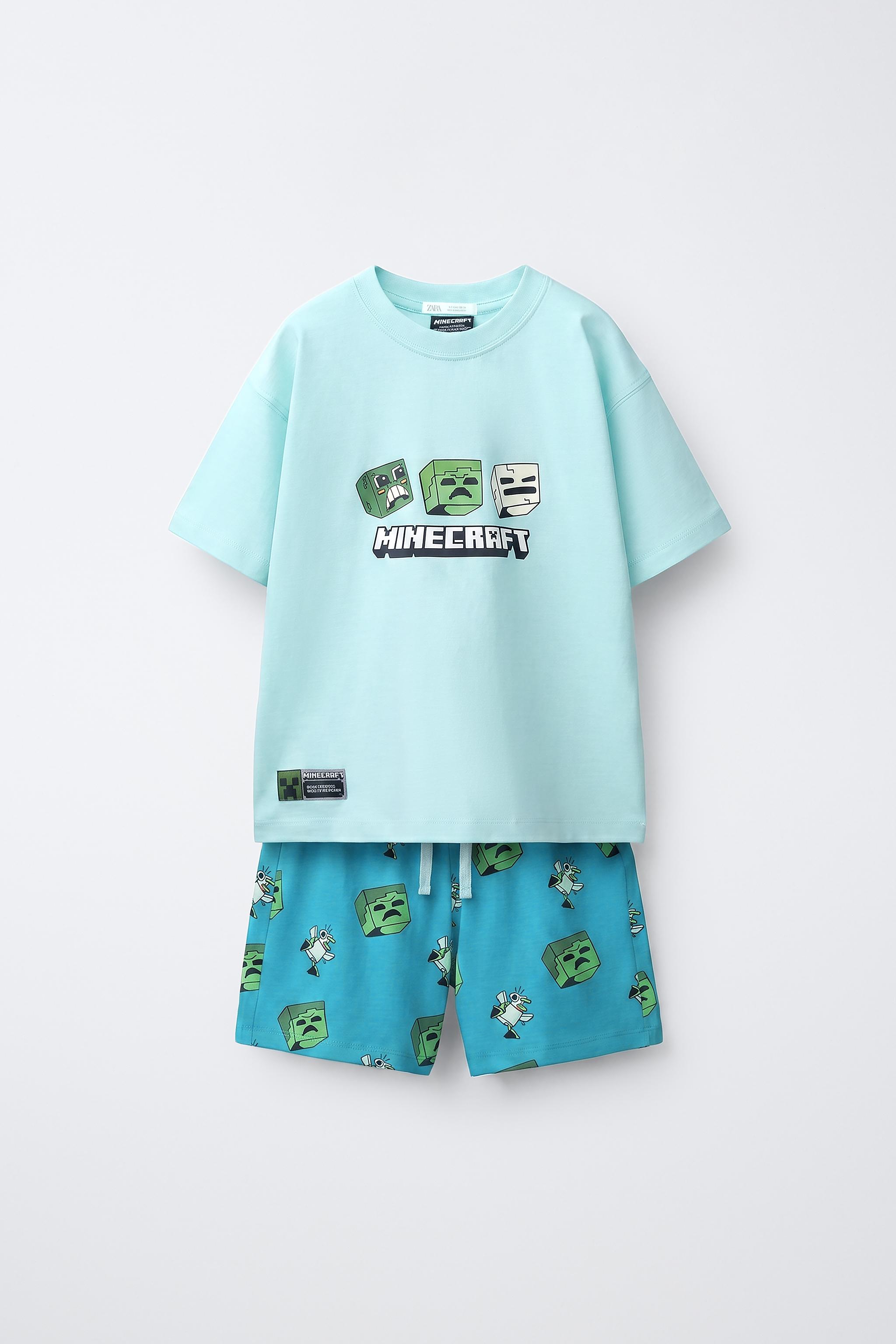 まい 6-14 YEARS/ MINECRAFT © MOJANG AB. PYJAMAS - Blue | ZARA Singapore