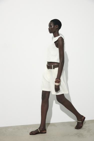 TOP INTERLOCK BRODÉ - Blanc de Zara - Image 3