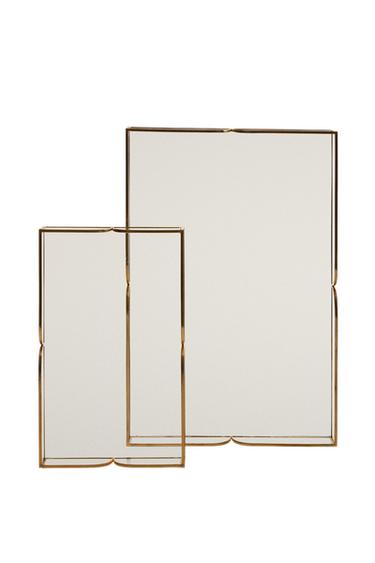 GLASS AND METAL TRAY - Gold by Zara