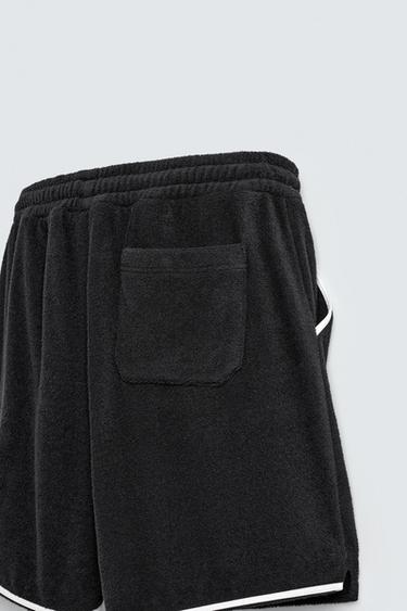 CONTRAST TOWELLING BERMUDA SHORTS - Navy blue de Zara - Image 8