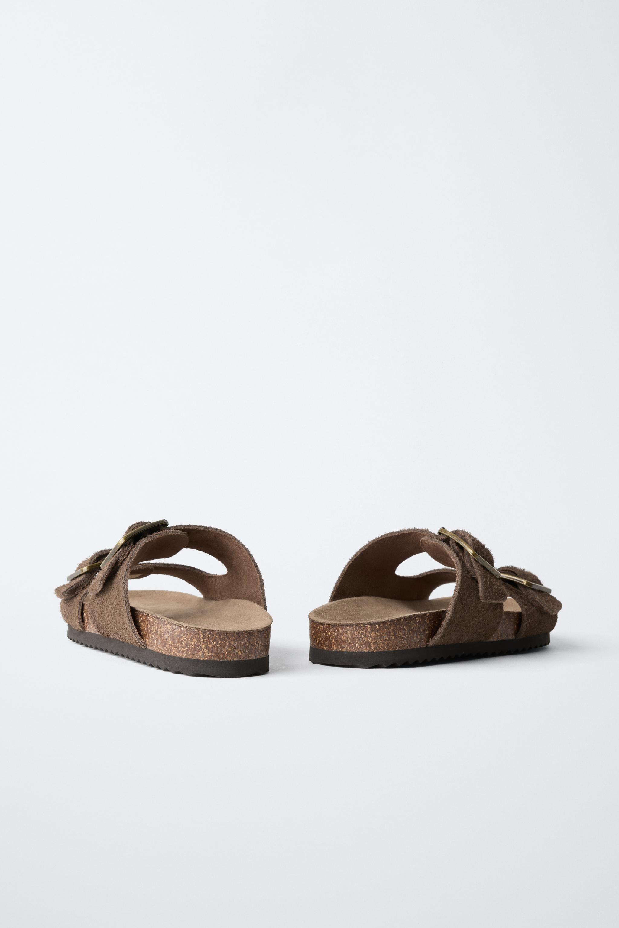 Детские сандалии Zara STORIEZ - LEATHER BUCKLE SANDALS — фото 5