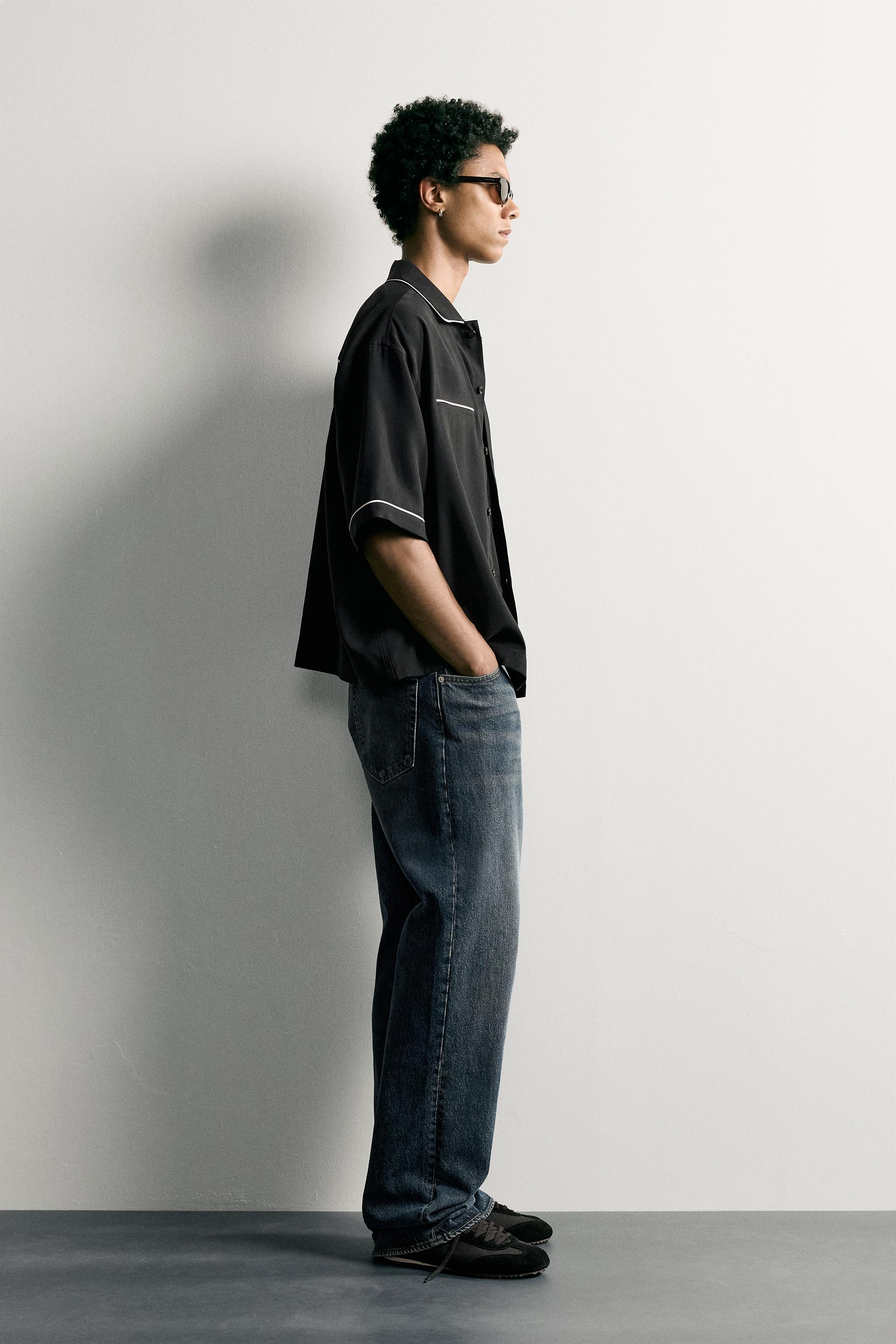 CHEMISE RELAXED FIT BRODÉE EN CONTRASTE
