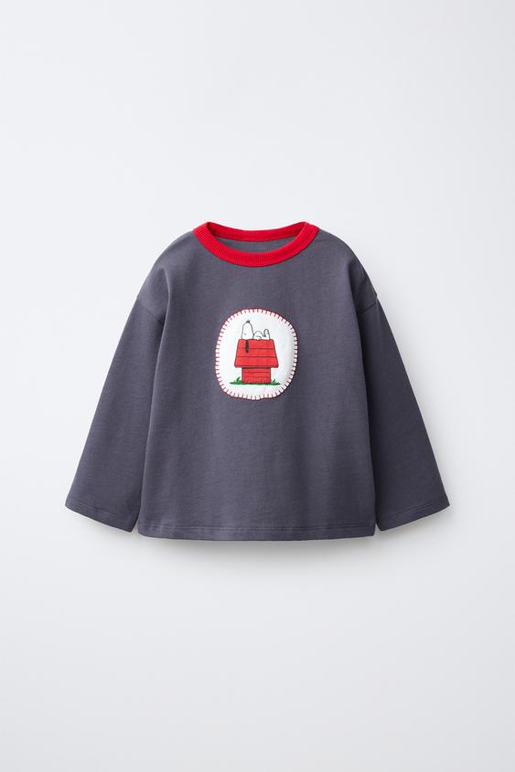 SAMARRETA AMB PEDAÇ SNOOPY PEANUTS™ - Blau de Zara - Imatge 0