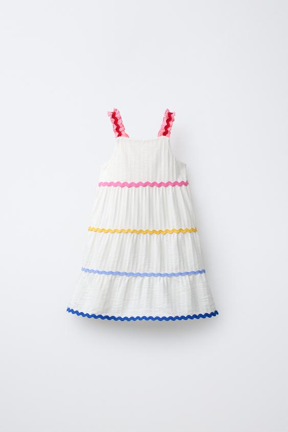 VESTIDO ONDULADO MULTICOLOR - Multicolor da Zara - Imagem 0