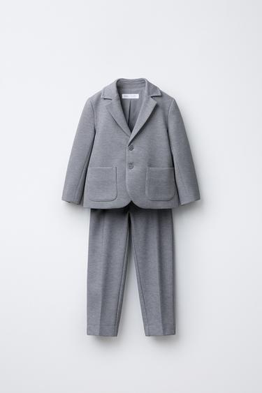 TOTAL LOOK COMFORT SUIT BLAZER AND TROUSERS - Green by Zara - Image 0