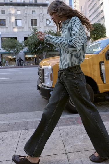 JEANS Z1975 WIDE LEG TIRO BAIXO - Negro / Marrón de Zara