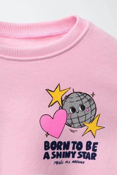 PRINTED SWEATSHIRT - Pastel pink by Zara - Image 2