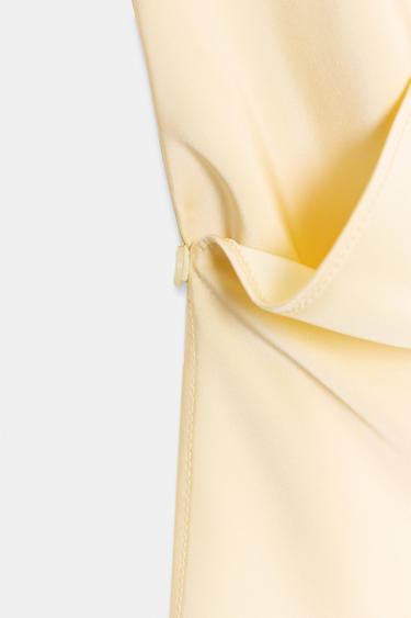 SATIN HALTER TOP - Yellow by Zara - Image 5