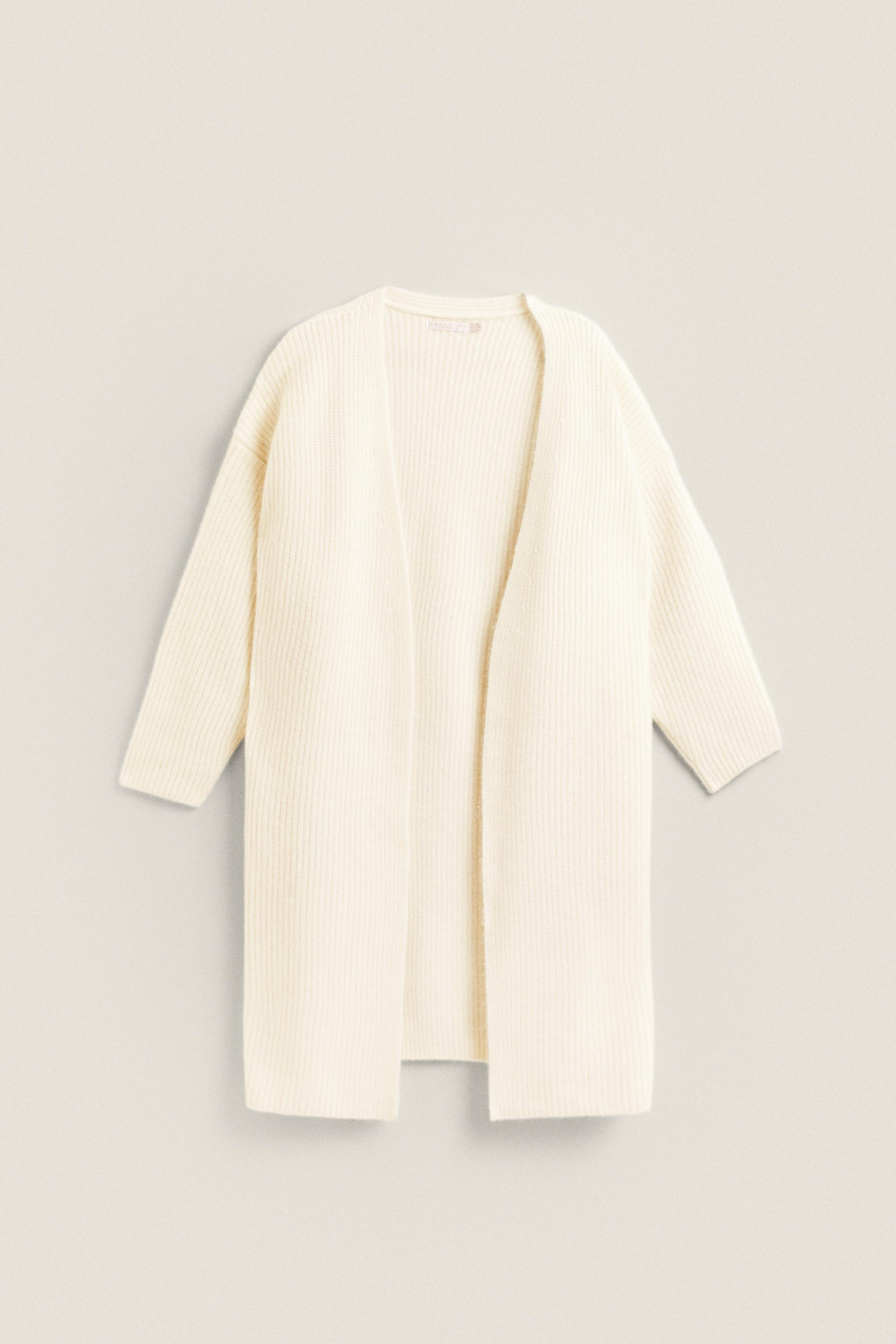 RIBBED CASHMERE JACKET - Ecru | ZARA United States