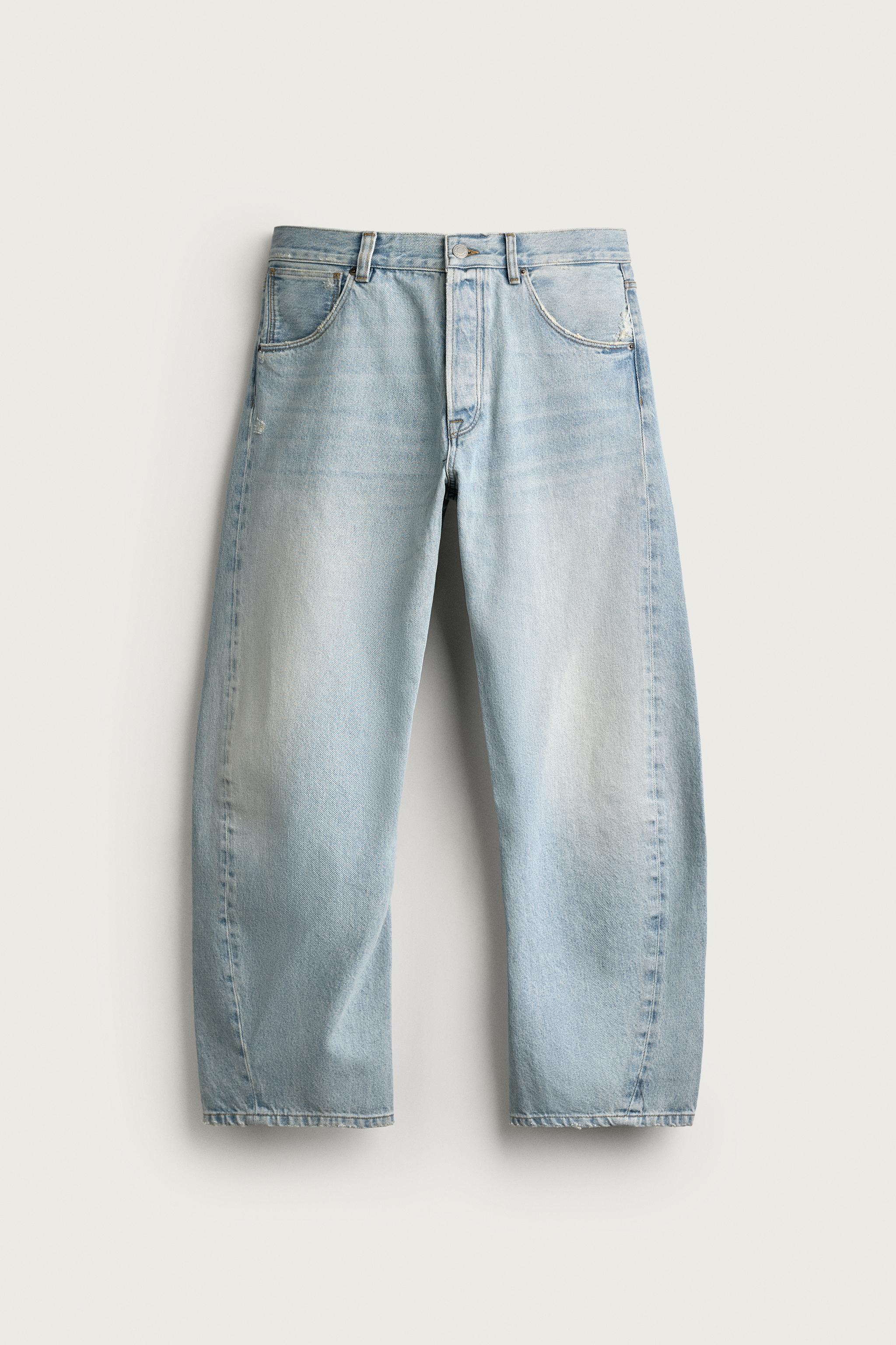 バギーフィット デニムパンツ ツイストシーム - ライトブルー | ZARA