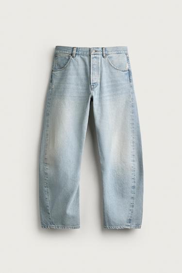 LOOSE FIT JEANS WITH TWISTED SEAMS - Light blue by Zara
