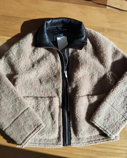 ZW COLLECTION FAUX SHEARLING DOUBLE-FACED JACKET - Image 4