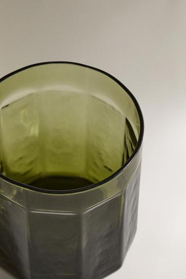 HAMMERED GLASS TUMBLER - Green by Zara - Image 2