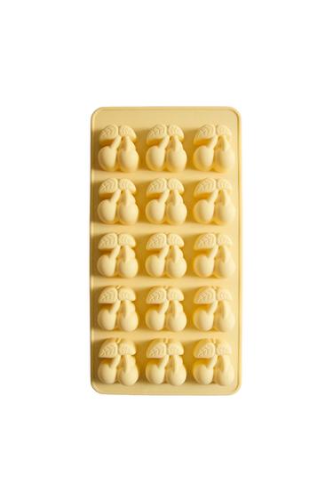 PORTAGHIACCIO E VASSOIO IN SILICONE CILIEGE 15 CUBETTI - Giallo di Zara