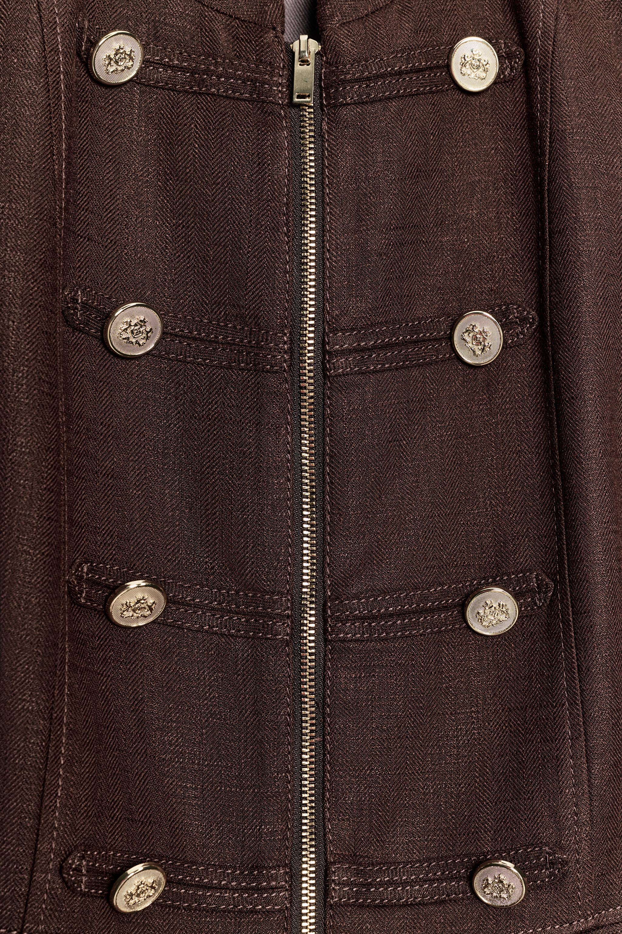Женские жилеты Zara FROG FASTENING VEST — фото 8
