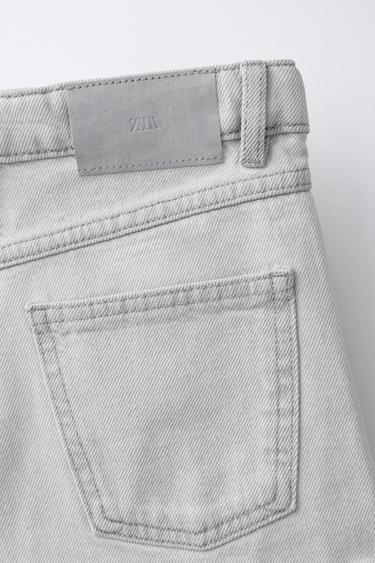 SHORT EN JEAN STRASS - Gris de Zara - Image 3