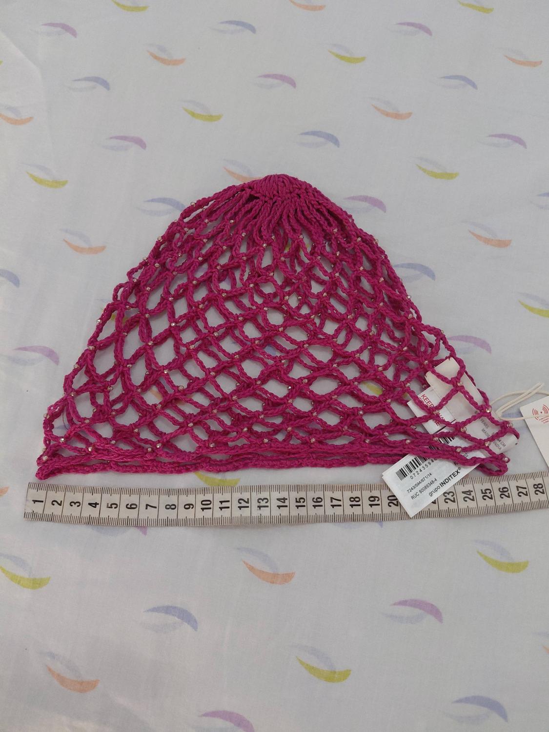 CROCHET KNIT BEANIE WITH BEADS - Image 2