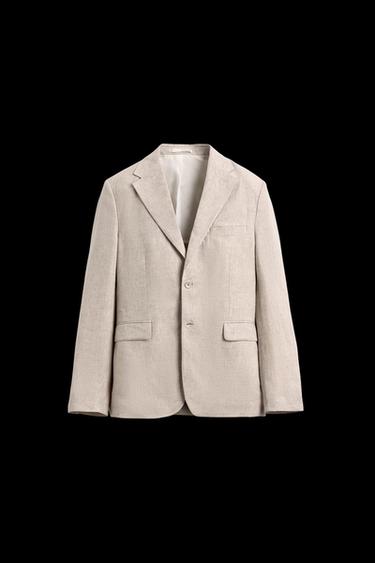 BLAZER TRAJE 100% LINO - Beige claro de Zara - Imagen 0