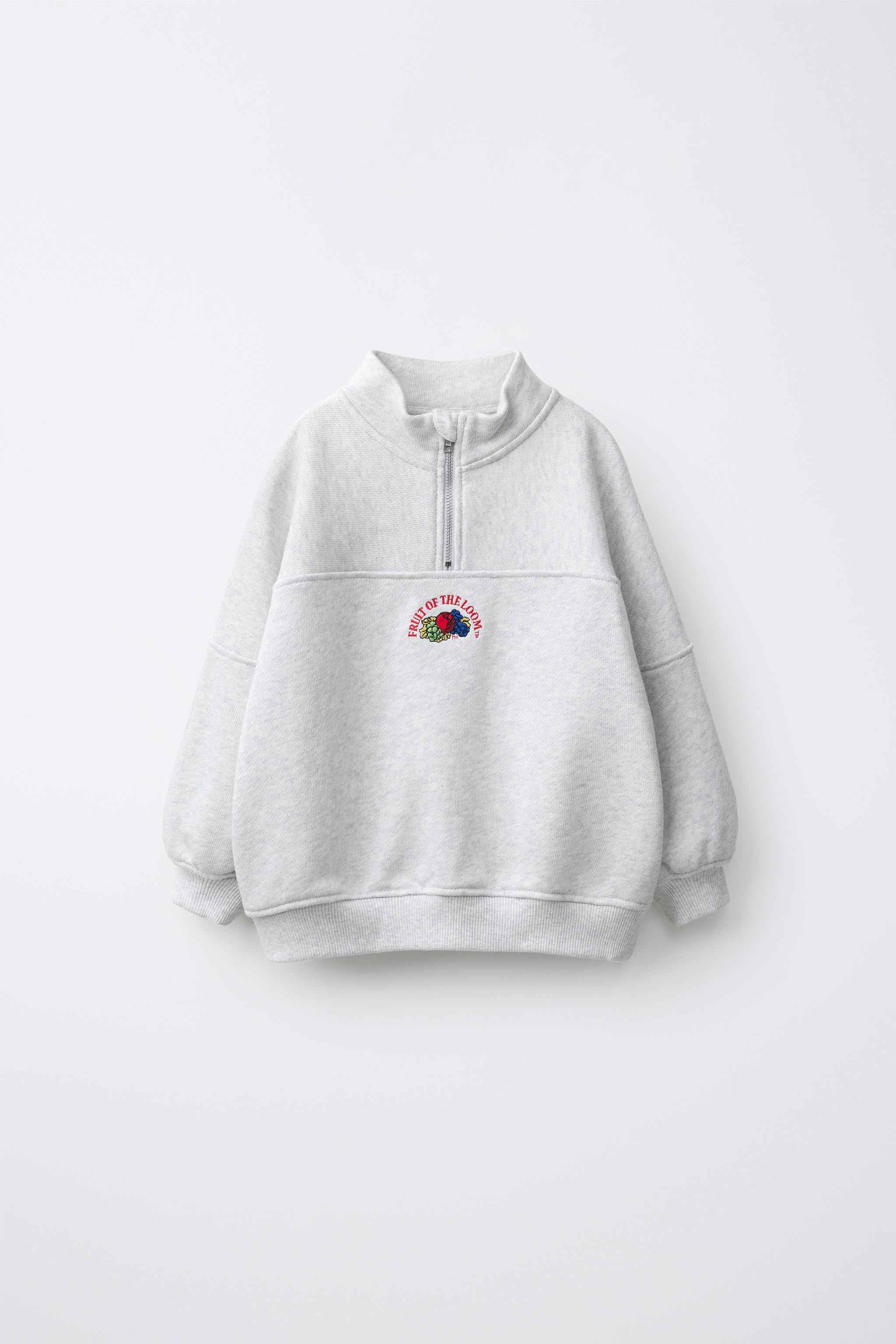 FRUIT OF THE LOOM™ EMBROIDERED SWEATSHIRT - Gray marl | ZARA