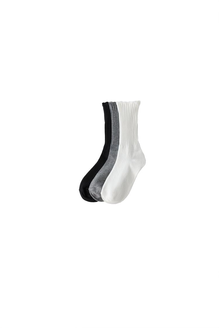 PACK TRES CALCETINES MEDIOS RIZO