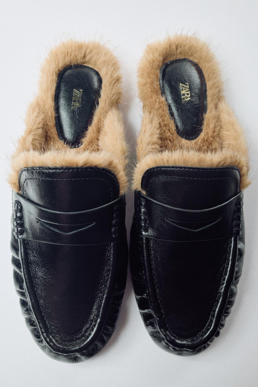 LEATHER MULE LOAFERS