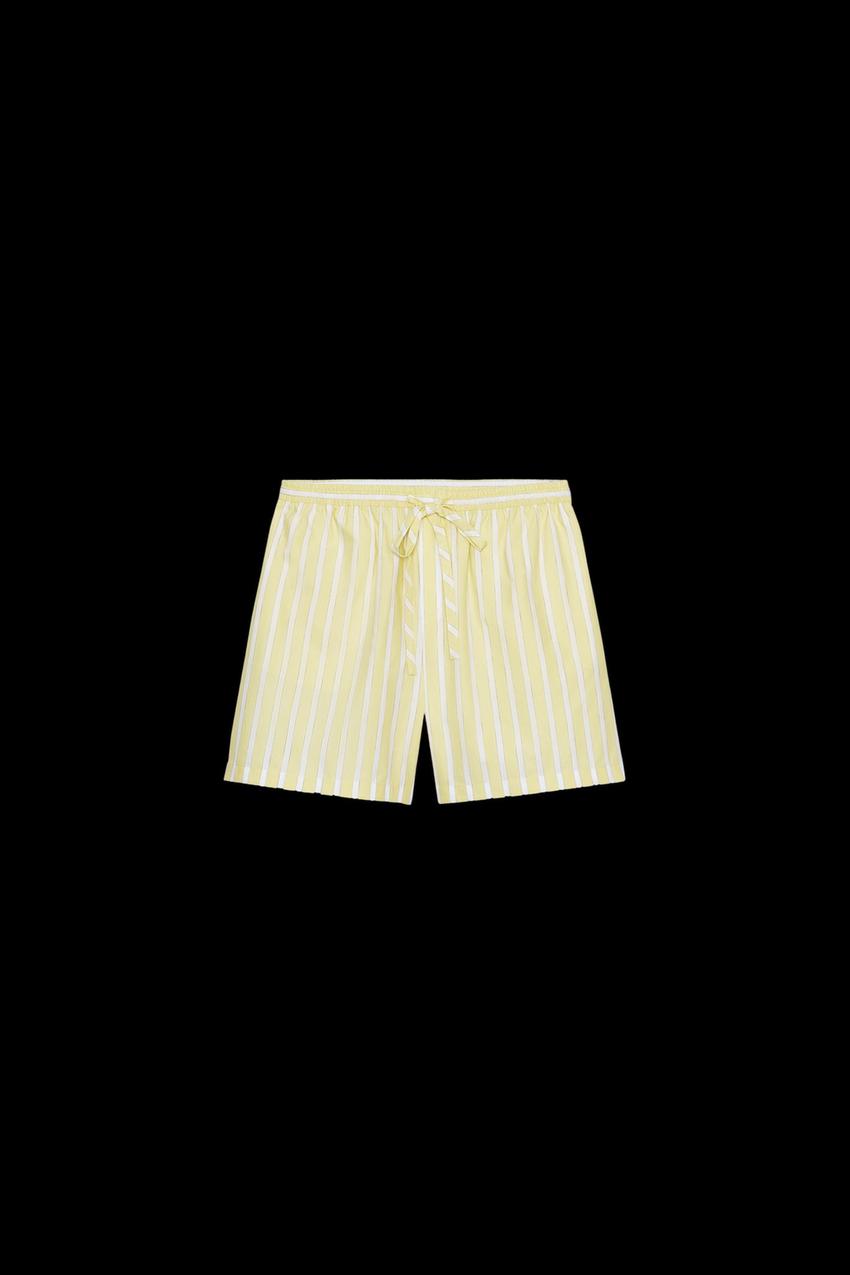 STRIPED PAJAMA SHORTS