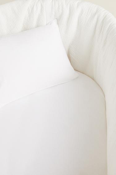 MOSES BASKET FITTED SHEET AND MINI COT (PACK OF 2) - White by Zara