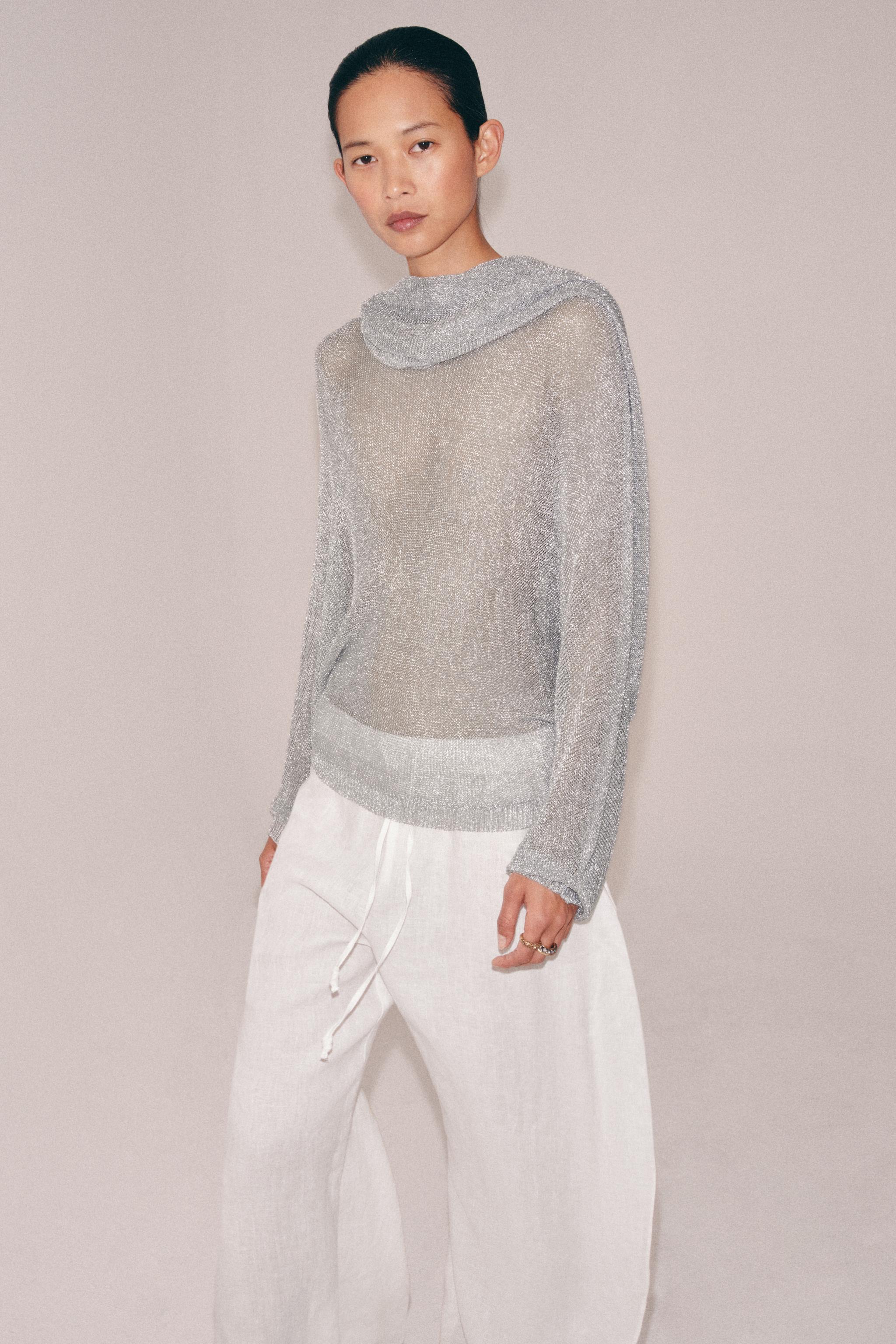 METALLIC THREAD KNIT JUMPER
