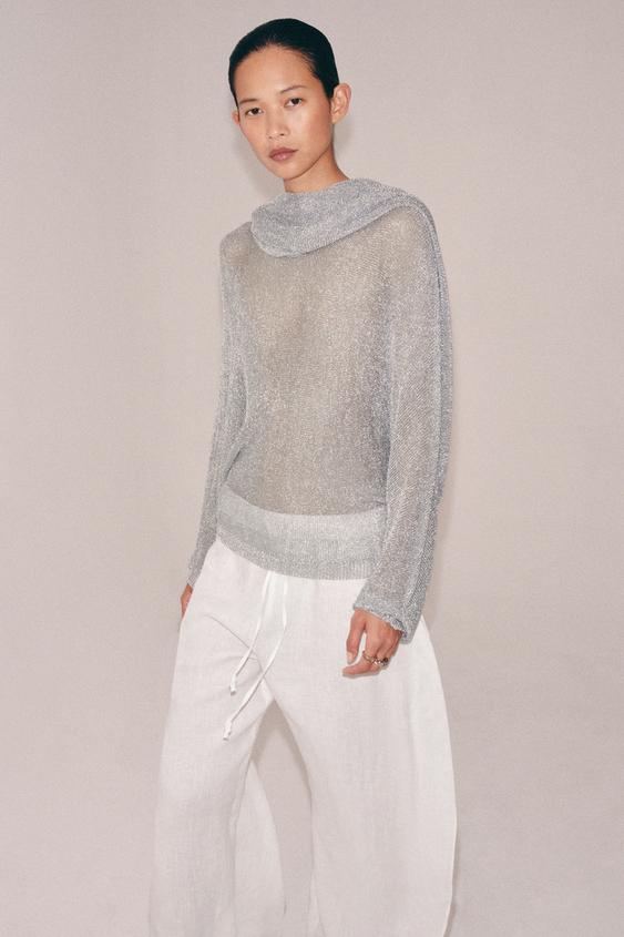 METALLIC THREAD KNIT JUMPER