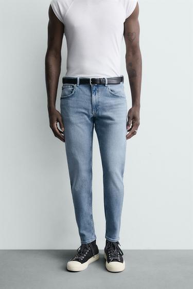 JEANS SKINNY FIT - E kaltër e hapur nga Zara
