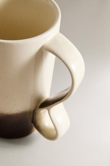 TASSE GRÈS DÉGRADÉ X COLLAGERIE - Marron / Écru de Zara - Image 2