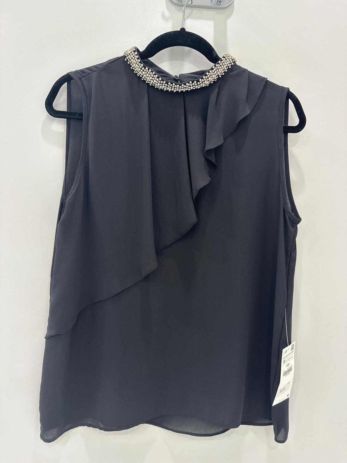 TOP WITH JEWELED NECKLINE