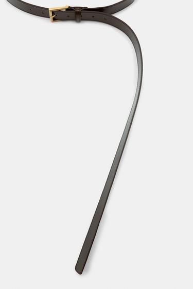 CEINTURE EXTRA LONGUE 100% CUIR - Marron de Zara - Image 3